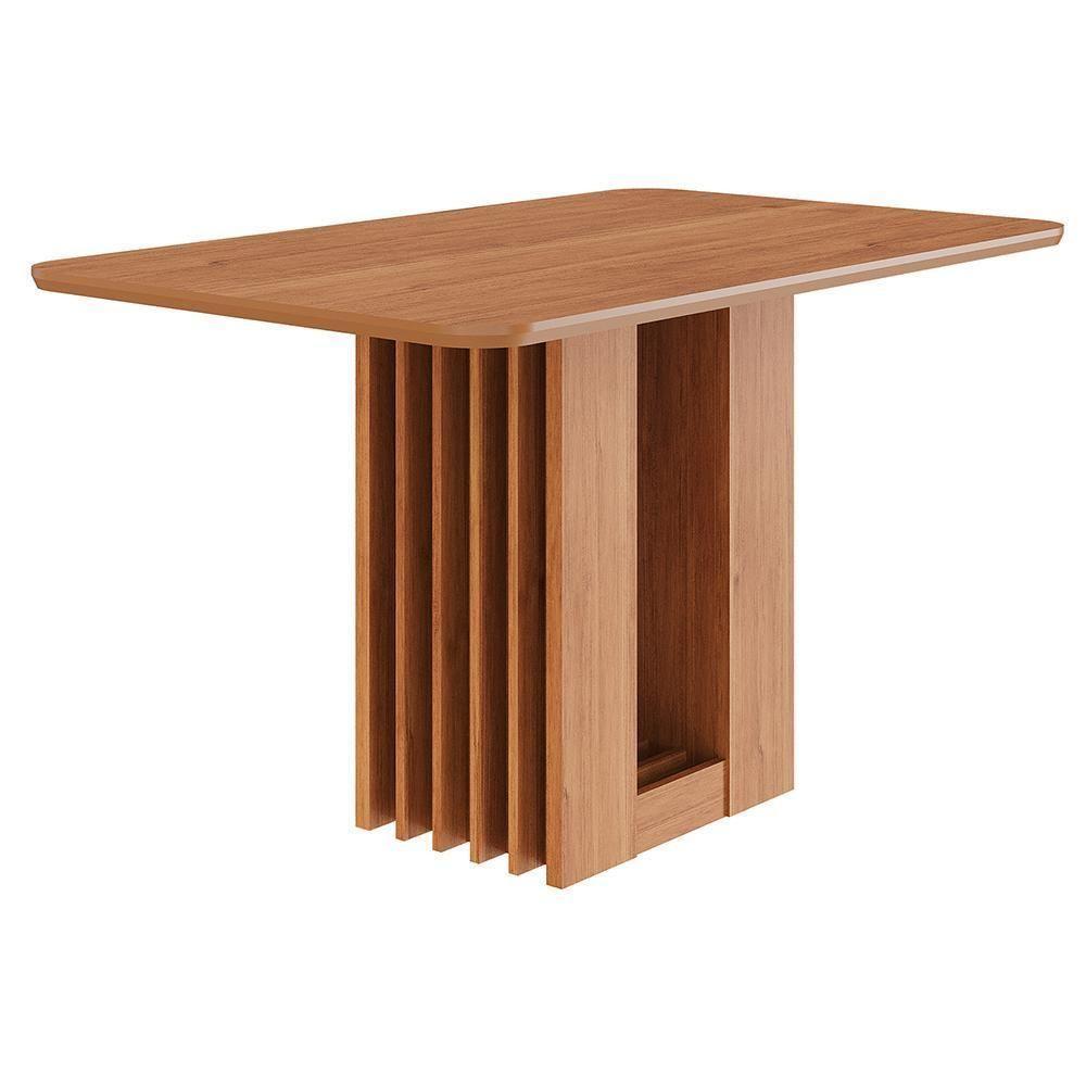 Mesa De Jantar Retangular Ariela 130x80 Cinamomo Com Tampo Em Mdf - Cimol Móveis Cinamomo - 1
