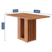Mesa De Jantar Retangular Ariela 130x80 Cinamomo Com Tampo Em Mdf - Cimol Móveis Cinamomo - 3
