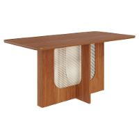 Mesa De Jantar Retangular Louise 160x80 Cinamomo Com Tampo Em Mdf - Cimol Móveis Cinamomo - 1