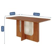 Mesa De Jantar Retangular Louise 160x80 Cinamomo Com Tampo Em Mdf - Cimol Móveis Cinamomo - 3
