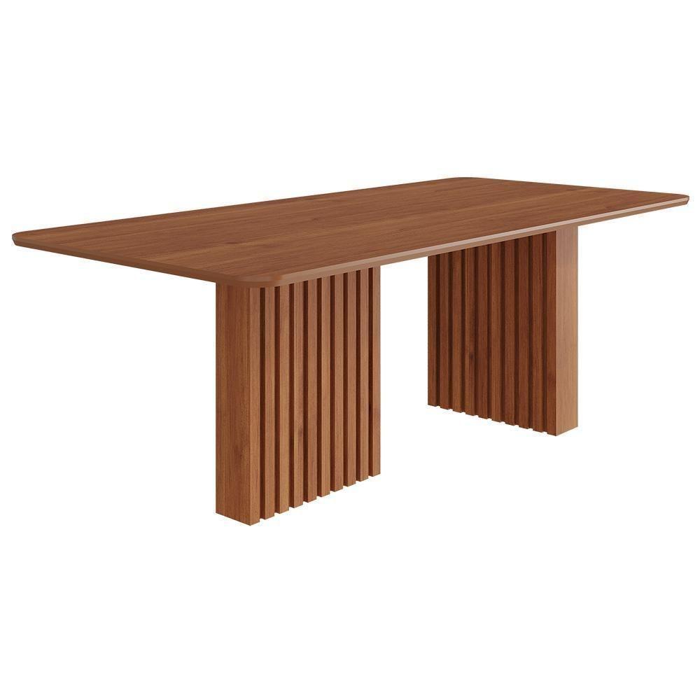 Mesa De Jantar Retangular Ester 210x100 Cinamomo Com Tampo Em Mdf - Cimol Móveis Cinamomo - 1