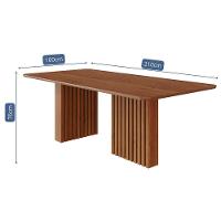 Mesa De Jantar Retangular Ester 210x100 Cinamomo Com Tampo Em Mdf - Cimol Móveis Cinamomo - 2