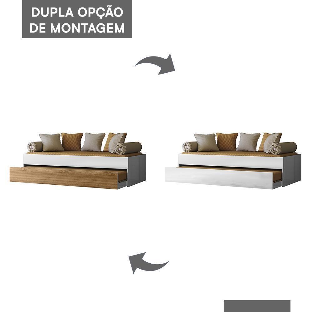 Bicama Solteiro ônix Flex Nature-branco Com Colchões Supreme D20 - Peternella Móveis Nature-branco - 3