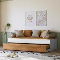 Bicama Solteiro ônix Flex Nature-branco Com Colchões Supreme D20 - Peternella Móveis Nature-branco - 2