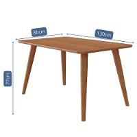 Mesa De Jantar Retangular Adele 130x80 Madeira-cinamomo Com Tampo Em Mdf - Cimol Móveis Madeira-cinamomo - 3