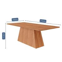 Mesa De Jantar Retangular Helena 210x100 Cinamomo Com Tampo Em Mdf - Cimol Móveis Cinamomo - 3