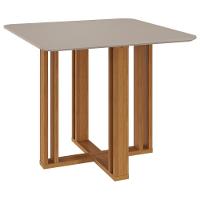 Mesa De Jantar Quadrada Flora 95x95 Nature-off White Com Tampo Em Mdf - Cimol Móveis Nature-off White - 1