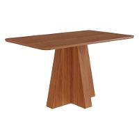 Mesa De Jantar Retangular Maitê 130x80 Cinamomo Com Tampo Em Mdf - Cimol Móveis Cinamomo - 1