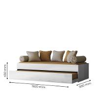 Bicama Solteiro ônix Flex Branco Com Colchões Supreme D20 - Peternella Móveis Branco - 2