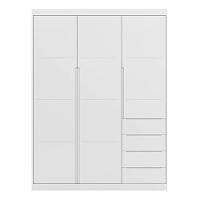 Jogo De Quarto Infantil Pietra Com Guarda Roupa E Cômoda Branco - Pr Baby Branco - 3