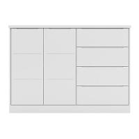 Jogo De Quarto Infantil Pietra Com Guarda Roupa E Cômoda Branco - Pr Baby Branco - 5