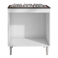 Balcão Cooktop Andréia 79cm Com 2 Portas Branco - Ajl Móveis Branco - 4