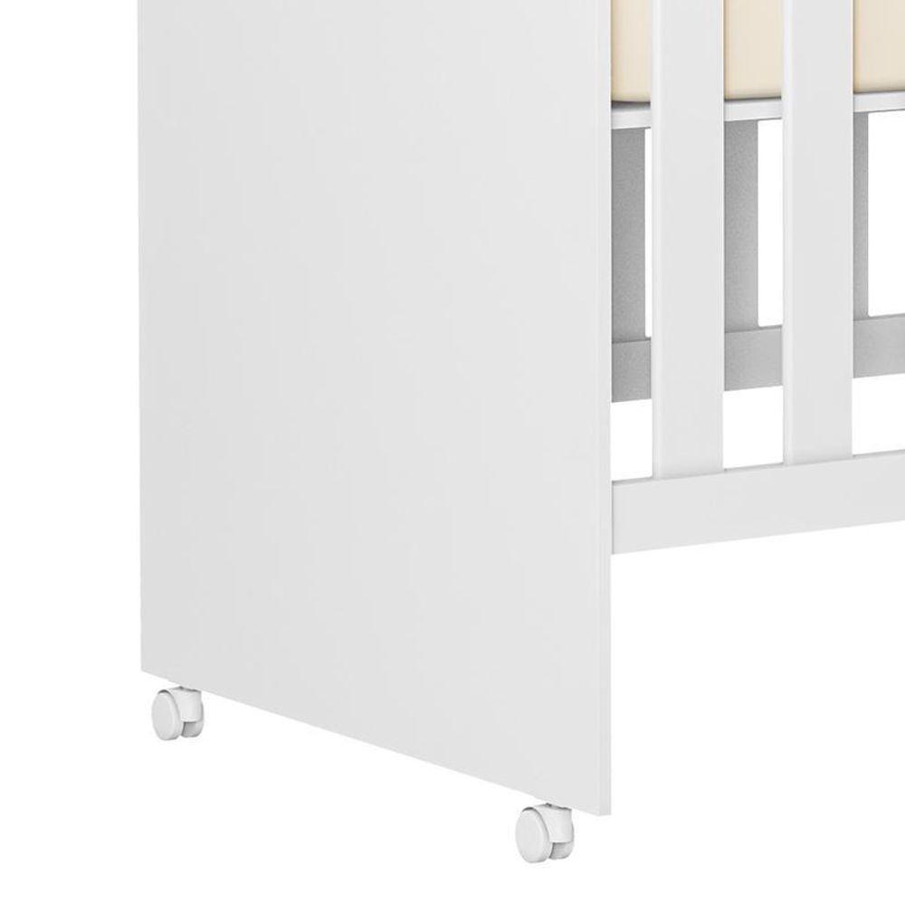 Berço Amore Branco Com Colchão Baby Physical - Peternella Móveis Branco - 4