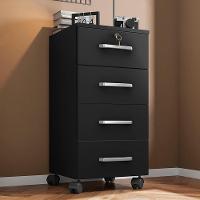 Gaveteiro Gávea 4 Gavetas Preto Trama Com Rodízios - Móveis Leão Preto Trama - 2