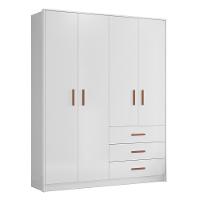 Jogo De Quarto Infantil Pérola Guarda Roupa E Cômoda Branco - Peternella Móveis Branco - 3