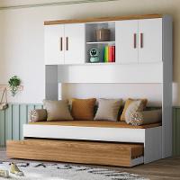 Jogo De Quarto Infantil ônix Aéreo 4 Portas E Bicama Flex Nature-branco - Peternella Móveis Nature-branco - 3