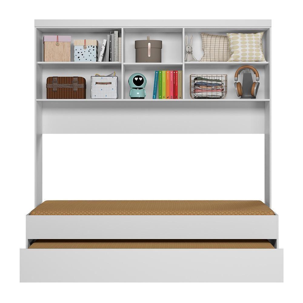 Jogo De Quarto Infantil ônix Aéreo 4 Portas E Bicama Flex Branco - Peternella Móveis Branco - 2