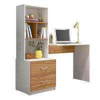 Escrivaninha Cristal Branco-nature - Peternella Móveis Branco-nature - 1