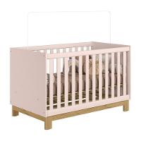 Berço Mini Cama Q Encanto Slim Rosa Acetinado Com Colchão Baby Physical - Qmovi Rosa Acetinado - 3