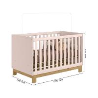 Berço Mini Cama Q Encanto Slim Rosa Acetinado Com Colchão Baby Physical - Qmovi Rosa Acetinado - 5