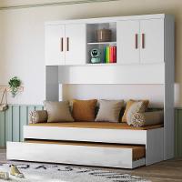 Jogo De Quarto ônix Aéreo 4 Portas E Bicama Flex Branco Com Colchões Physical D20 - Peternella Móveis Branco - 5