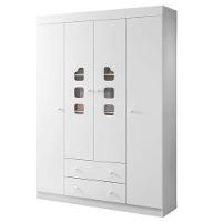 Dormitório Infantil Lívia Guarda Roupa, Cômoda E Berço Encanto Branco - Phoenix Baby Branco - 2