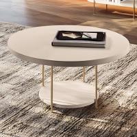 Mesa De Centro Sky Redonda Off White Com Tampo Mdf - Hb Móveis Off White - 2