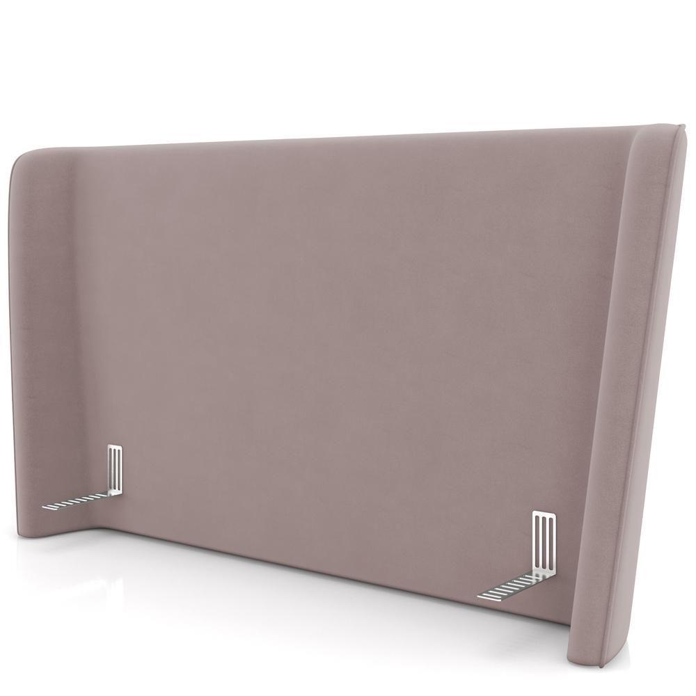 Cabeceira Cama Box King 195cm Nilo P05 Veludo Rosê - Lyam Decor - 4