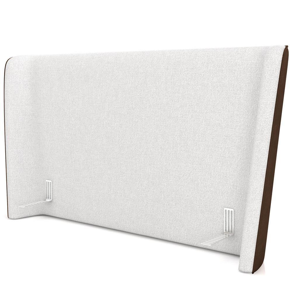 Cabeceira Cama Box Queen 160cm Nilo P05 Corino Marrom Bouclê Cru - Lyam Decor - 5