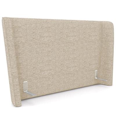 Cabeceira Cama Box King 195cm Nilo P05 Linho Bege - Lyam Decor