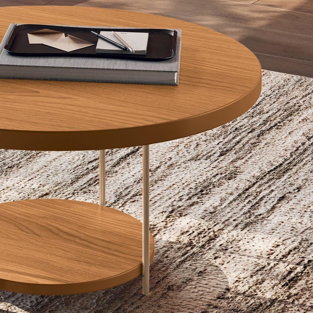 Mesa De Centro Sky Redonda Cinamomo Com Tampo Mdf - Hb Móveis Cinamomo - 3