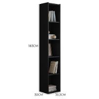 Estante Livreiro Janaina Com Prateleiras - Ajl Móveis Preto Preto - 2