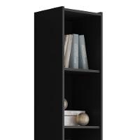 Estante Livreiro Janaina Com Prateleiras - Ajl Móveis Preto Preto - 4