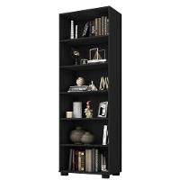 Estante Livreiro Office 6 Prateleiras Preto Tx - Pr Móveis Preto Tx - 1