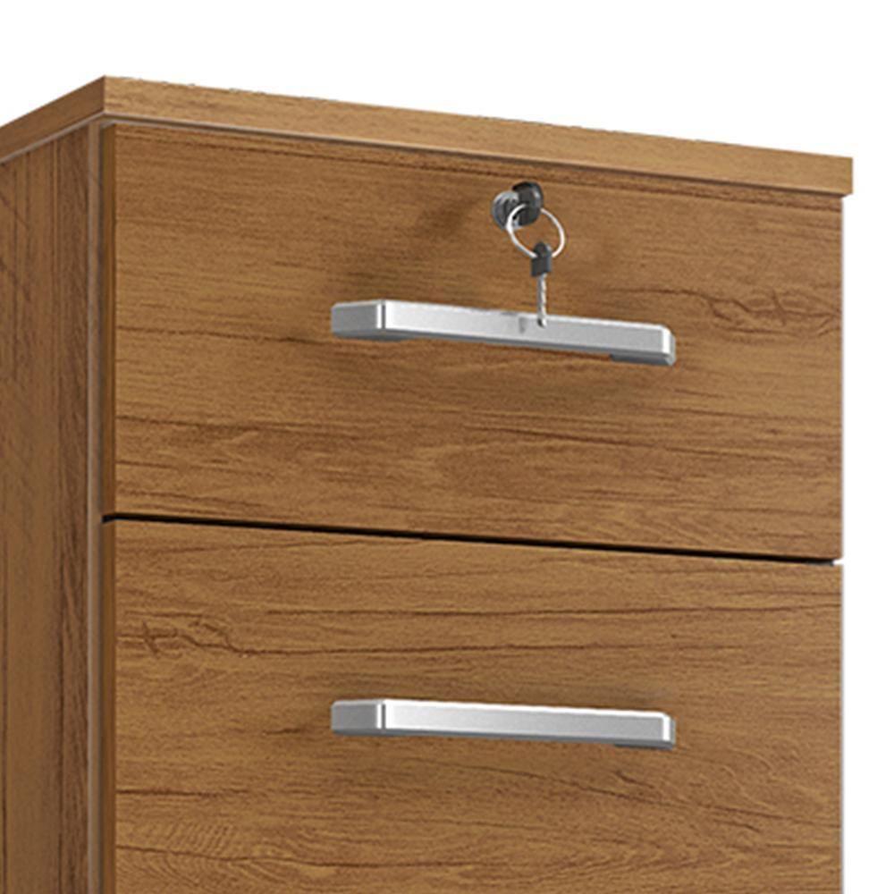 Gaveteiro Gávea 4 Gavetas Freijó Com Rodízios - Móveis Leão Freijó - 3