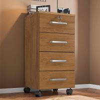 Gaveteiro Gávea 4 Gavetas Freijó Com Rodízios - Móveis Leão Freijó - 2