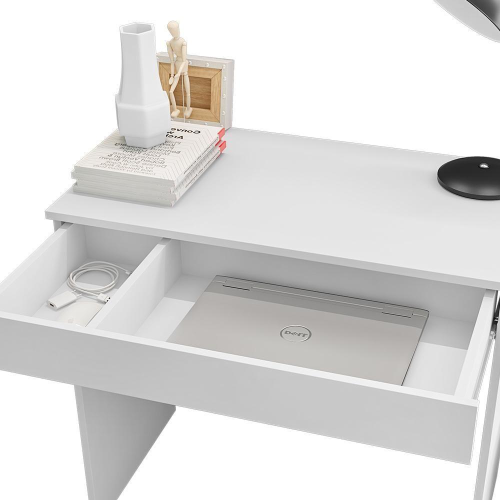 Mesa Computador Alexia Branco - Ajl Móveis Branco - 3