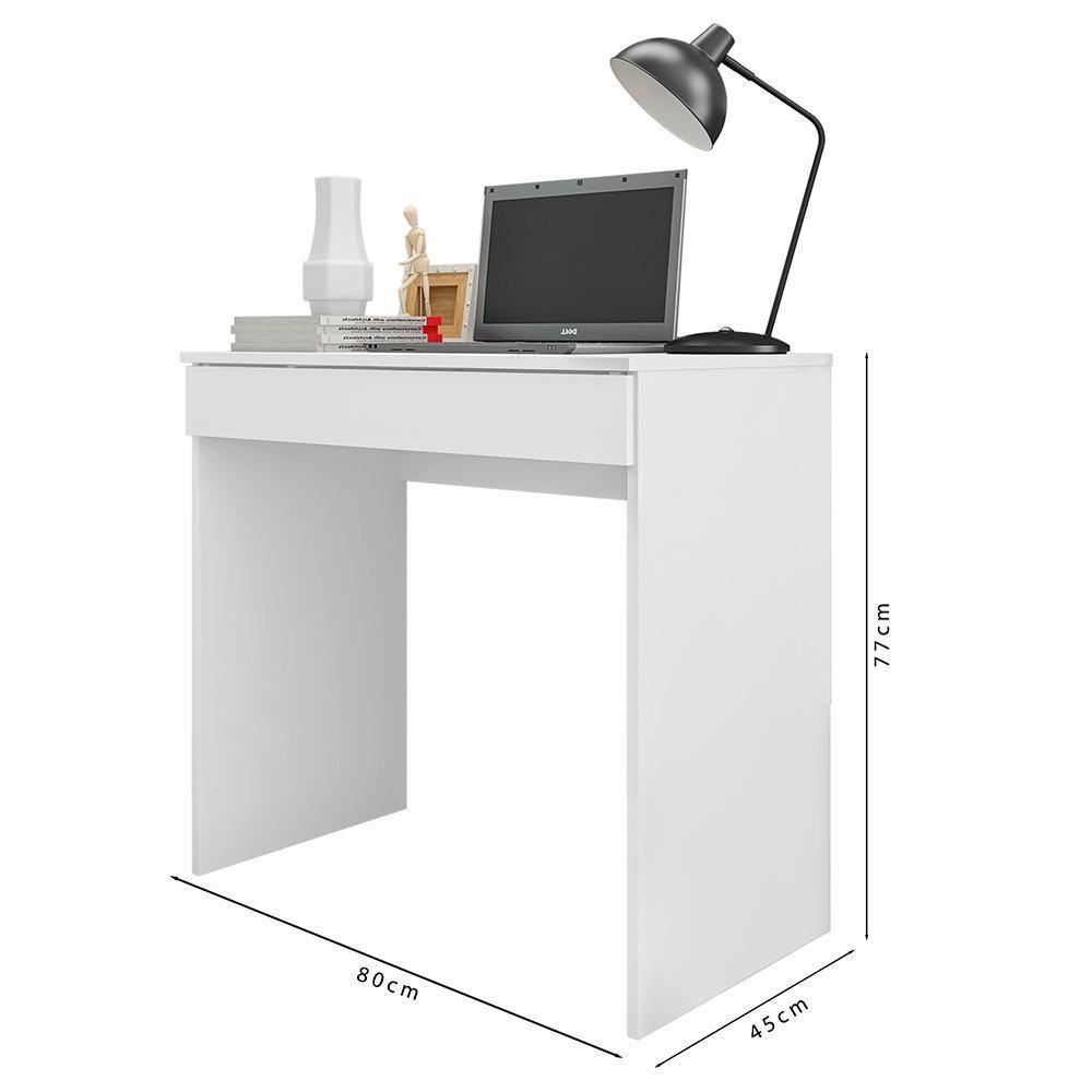 Mesa Computador Alexia Branco - Ajl Móveis Branco - 4