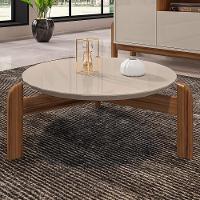 Mesa De Centro Lizz Redonda Off White-cedro - Casa D Off White-cedro - 2