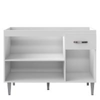 Balcão Pia Gabriela 120cm Branco Com Tampo Mdp - Ajl Móveis Branco - 3