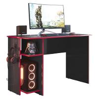 Mesa Para Computador Gamer 3875 Preto Fosco-vermelho - Qmovi Preto Fosco-vermelho - 1