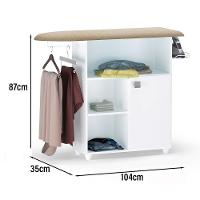 Tábua De Passar Roupa Mariana Com Balcão 1 Porta Branco - Ajl Móveis Branco - 4