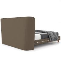 Cabeceira Casal Nilo 195cm Com Cama Pés Madeira Suném P05 Veludo Marrom - Lyam Decor - 7