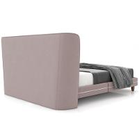 Cabeceira Casal Nilo 195cm Com Cama Pés Madeira Suném P05 Veludo Rosê - Lyam Decor - 7