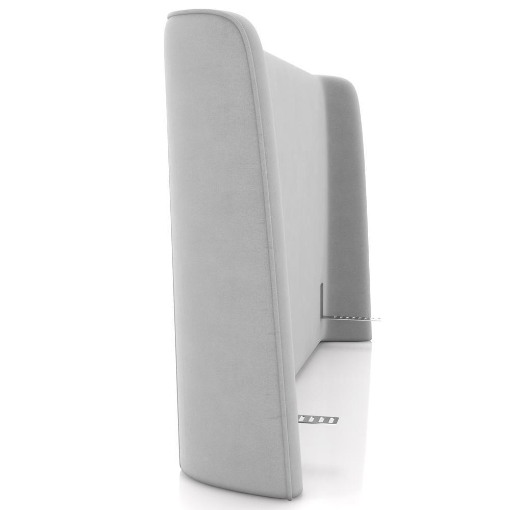 Cabeceira Cama Box Casal 140cm Nilo P05 Veludo Cinza - Lyam Decor - 7