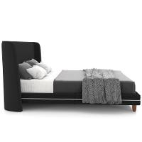 Cabeceira Casal Nilo 160cm Com Cama Pés Madeira Suném P05 Veludo Preto - Lyam Decor - 8