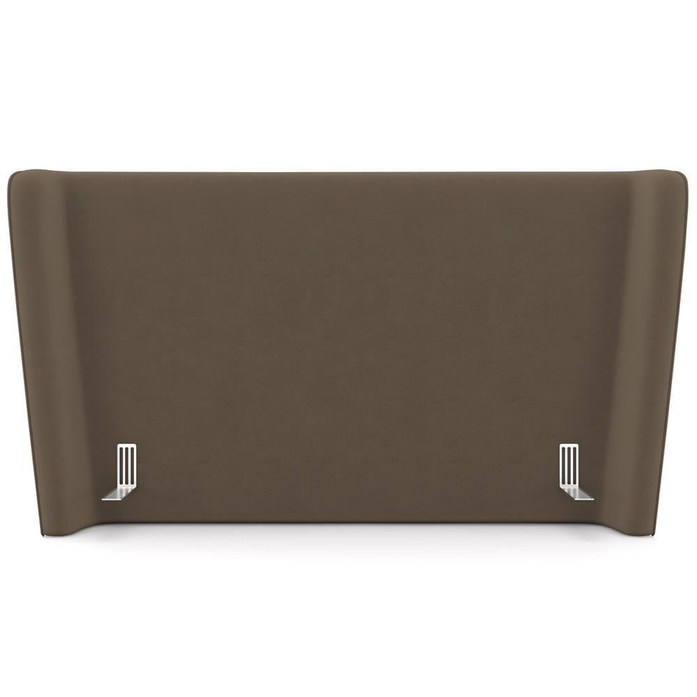 Cabeceira Cama Box Queen 160cm Nilo P05 Veludo Marrom - Lyam Decor - 4