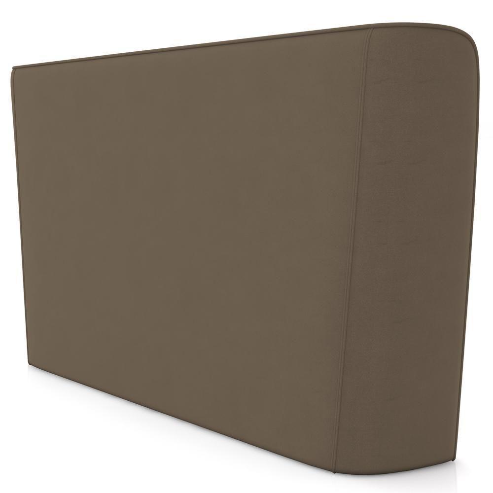 Cabeceira Cama Box Queen 160cm Nilo P05 Veludo Marrom - Lyam Decor - 5