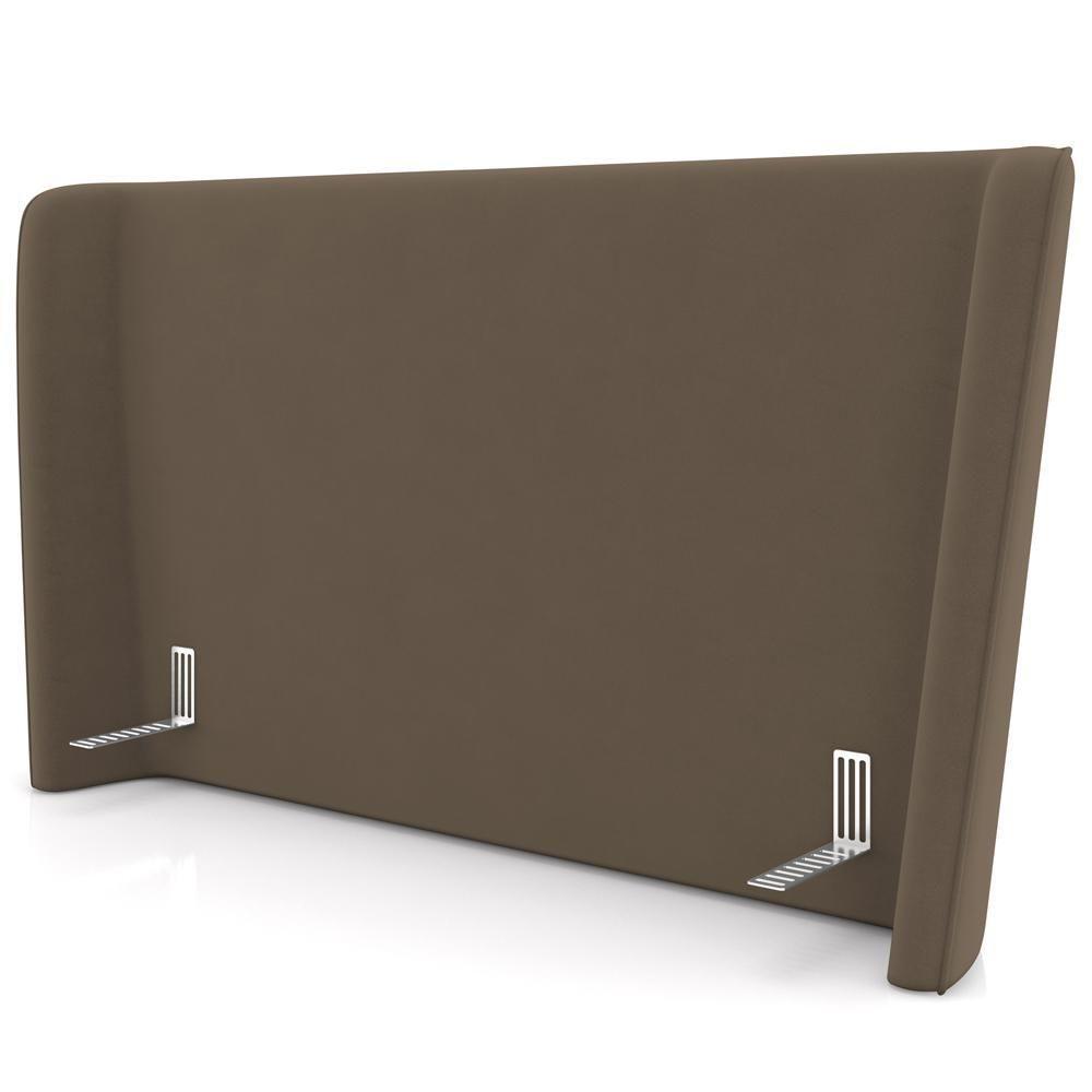 Cabeceira Cama Box Casal 140cm Nilo P05 Veludo Marrom - Lyam Decor - 5