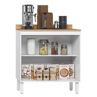 Balcão De Cozinha Intenza 80cm Branco Com Tampo Mdp - Nicioli Branco - 3